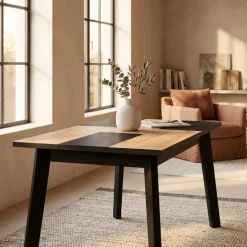 Mesa de comedor Neos diseño fijo 74x140x90 cm