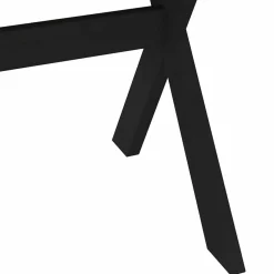 Mesa de comedor Noain diseño X madera de pino natural/negro 75x160x90 cm