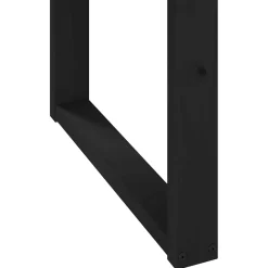 Mesa de comedor Noain diseño U madera de pino natural/negro 75x160x90 cm