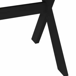Mesa de comedor Noain diseño X madera de pino natural/negro 75x180x90 cm