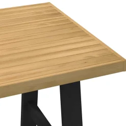 Mesa de comedor Noain diseño A madera de pino natural/negro 75x160x90 cm