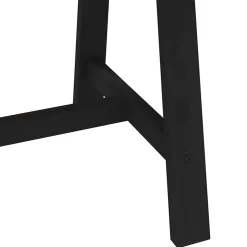 Mesa de comedor Noain diseño A madera de pino natural/negro 75x160x90 cm
