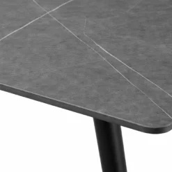 Mesa de comedor Sander New diseño fijo negro 75x140x80 cm