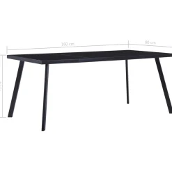 Mesa de comedor Tico vidrio templado negro