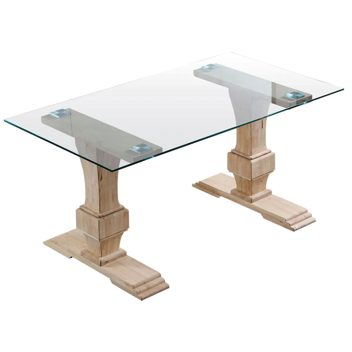 Mesa de comedor Versalles forma rectangular roble Nordish 76x160x90 cm