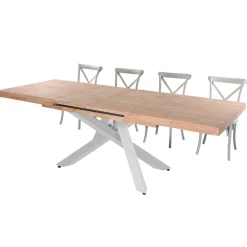 Mesa de comedor Xena extensible forma rectangular 76x160-200-240x90 cm