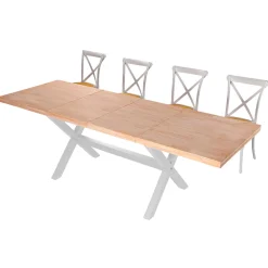 Mesa de comedor X-Loft extensible forma rectangular 76x140-180-220x90 cm