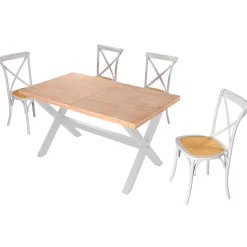 Mesa de comedor X-Loft extensible forma rectangular 76x140-180-220x90 cm