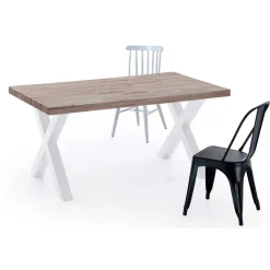 Mesa de comedor X-Loft rectangular diseño nórdico 76x160x90 cm