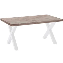 Mesa de comedor X-Loft rectangular diseño nórdico 76x160x90 cm