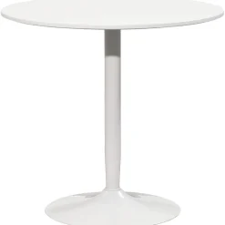 Mesa de comedor Yuzu Homcom redonda blanco Ø80x75 cm
