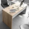 Mesa de despacho Style con cajonera blanco artik/roble 73x145x61,5 cm