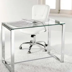 Mesa de escritorio Benetto patas cromadas 75x100x50 cm