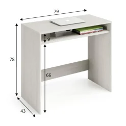Mesa de escritorio Desk blanco 78x79x43 cm