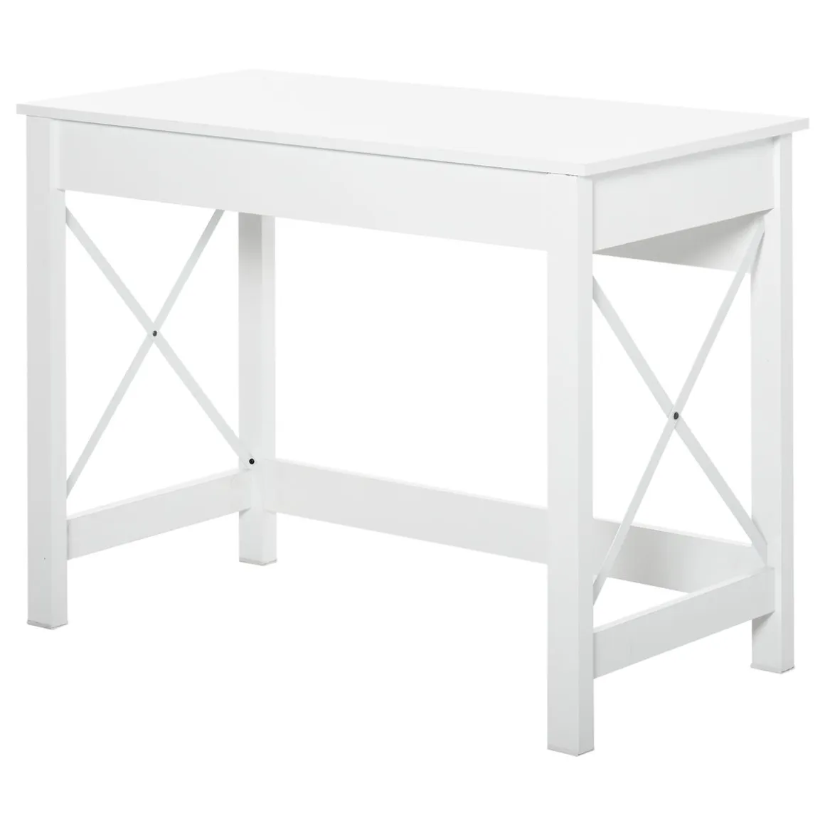 Mesa de escritorio Ártica Homcom blanco 76x105x50 cm