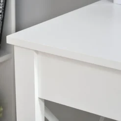 Mesa de escritorio Ártica Homcom blanco 76x105x50 cm