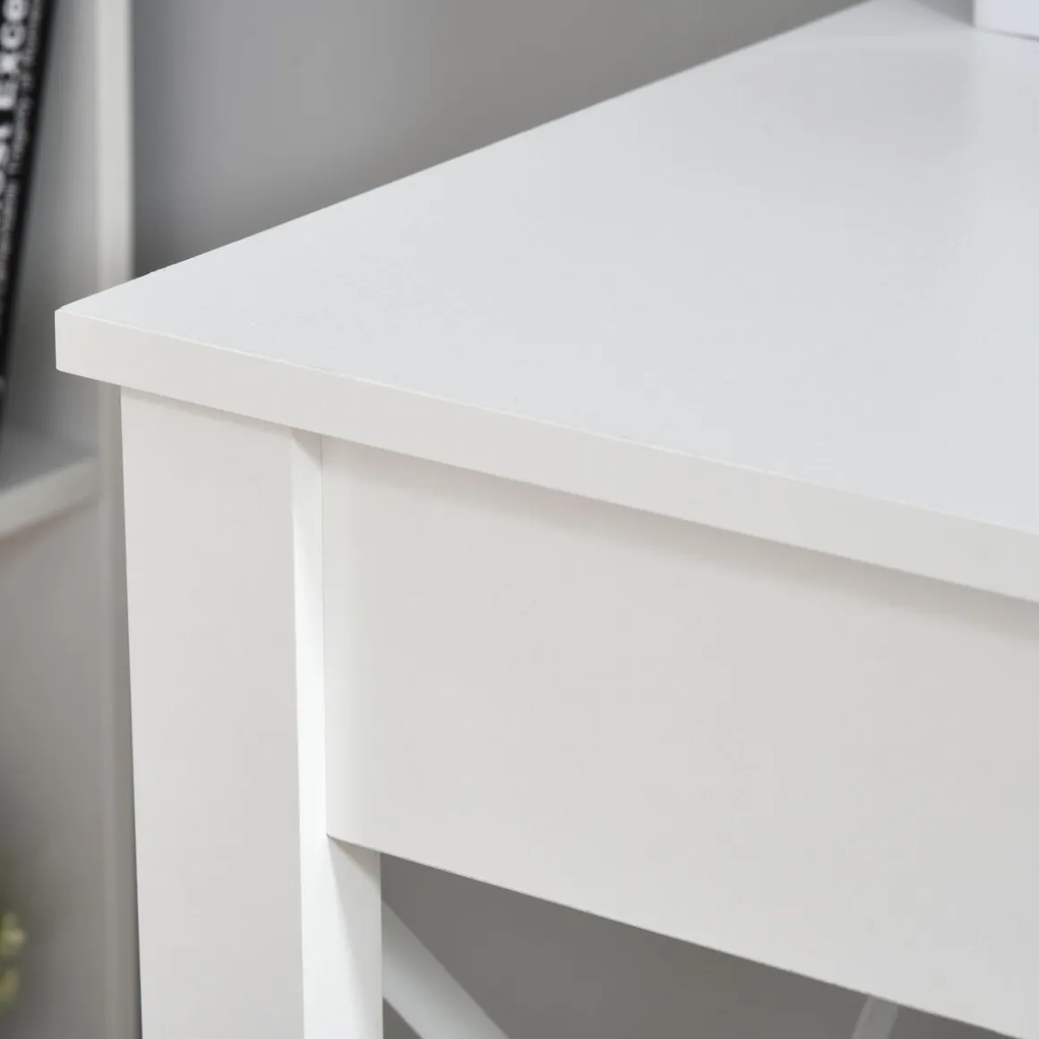 Mesa de escritorio Ártica Homcom blanco 76x105x50 cm
