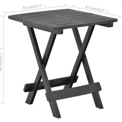 Mesa de exterior Brezo diseño plegable 50x45x43 cm