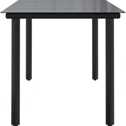 Mesa de exterior Carlo vidrio negro 74x160x80 cm