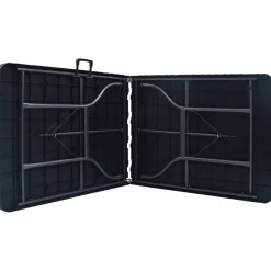 Mesa de exterior Duna diseño plegable con asa negro 72x180x75 cm
