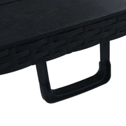 Mesa de exterior Duna diseño plegable con asa negro 72x180x75 cm