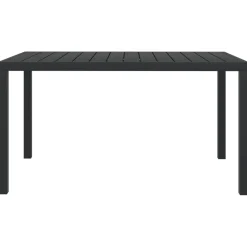 Mesa de exterior Gravian diseño de listones negro
