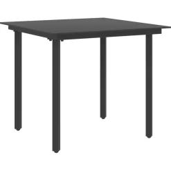 Mesa de exterior Isabella negro 74x80x80 cm