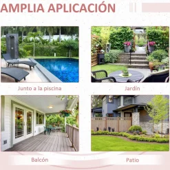 Mesa de exterior Like Outsunny plegable 40x40 cm