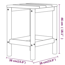 Mesa de jardín Adirondack auxiliar 46x38x38 cm