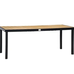 Mesa de jardín Jucar Outsuny 8 personas natural/negro 74x190x90 cm