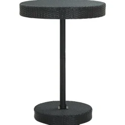 Mesa de jardín Lope diseño redondo ratán Ø75,5x106 cm