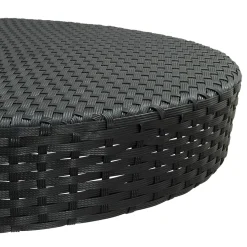 Mesa de jardín Lope diseño redondo ratán Ø75,5x106 cm
