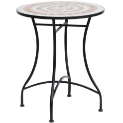 Mesa de jardín Mosaico Outsunny Ø60x71 cm