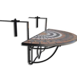 Mesa de jardín Mosaico plegable 64x76x56 cm