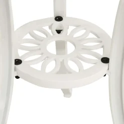 Mesa de jardín Nieve aluminio fundido blanco Ø62x65 cm