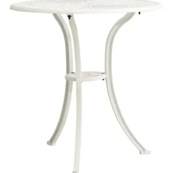 Mesa de jardín Nieve aluminio fundido blanco Ø62x65 cm