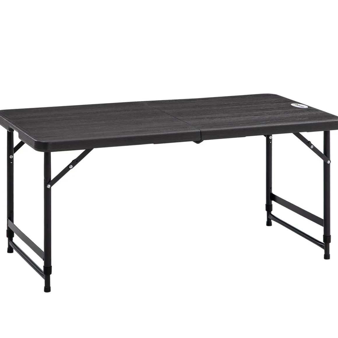 Mesa de jardín Outsunny plegable altura ajustable gris 56-74x118x60 cm