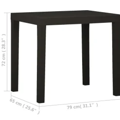 Mesa de jardín Porto gris 72x79x65 cm