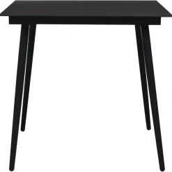 Mesa de jardín Tokyo acero y vidrio negro 74x80x80 cm
