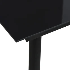 Mesa de jardín Tokyo acero y vidrio negro 74x80x80 cm