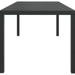 Mesa de jardín Vega diseño fijo negro 74x185x90 cm