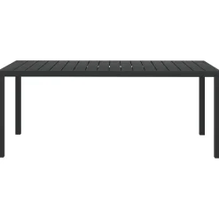 Mesa de jardín Vega diseño fijo negro 74x185x90 cm