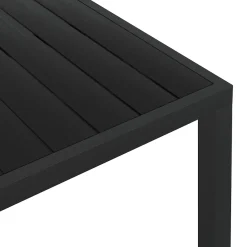 Mesa de jardín Vega diseño fijo negro 74x185x90 cm