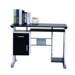 Mesa de ordenador Homcom negro/plata 75x100x52 cm