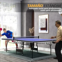 Mesa de ping-pong Nexa Sportnow + palas + pelotas verde 76x152,5x274 cm