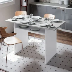 Mesa desplegable Tavolo blanco artik/cemento