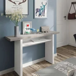 Mesa desplegable Tavolo blanco artik/cemento