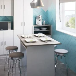Mesa desplegable Tavolo blanco artik/cemento