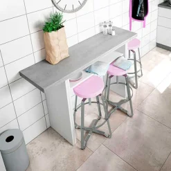 Mesa desplegable Tavolo blanco artik/cemento
