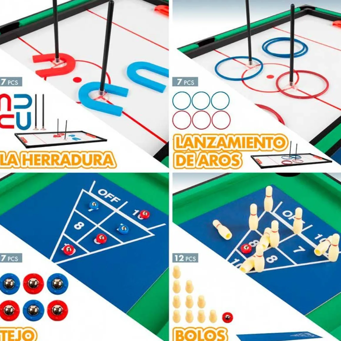 Mesa multijuegos CB Games 12 en 1 +6A negro/azul 69x104x57,5 cm